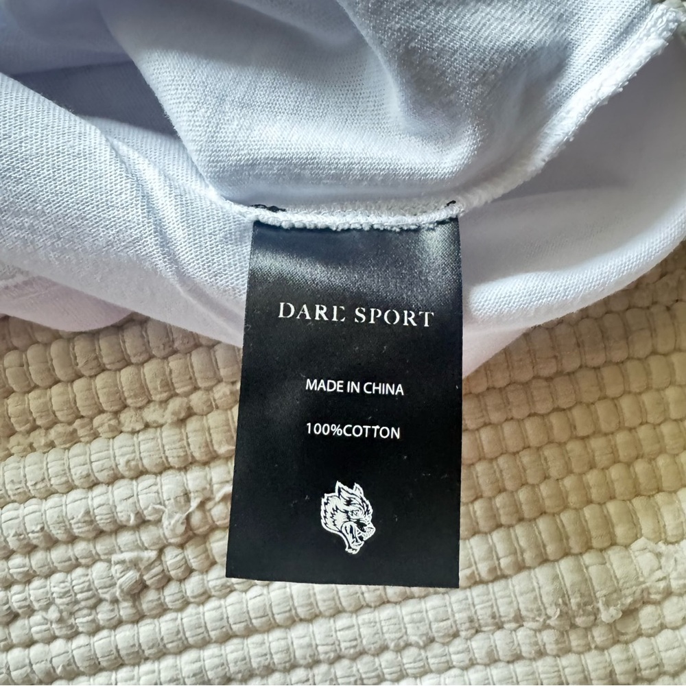 Darc Sport White Tee with Fiery Graphic - Picture 8 of 9